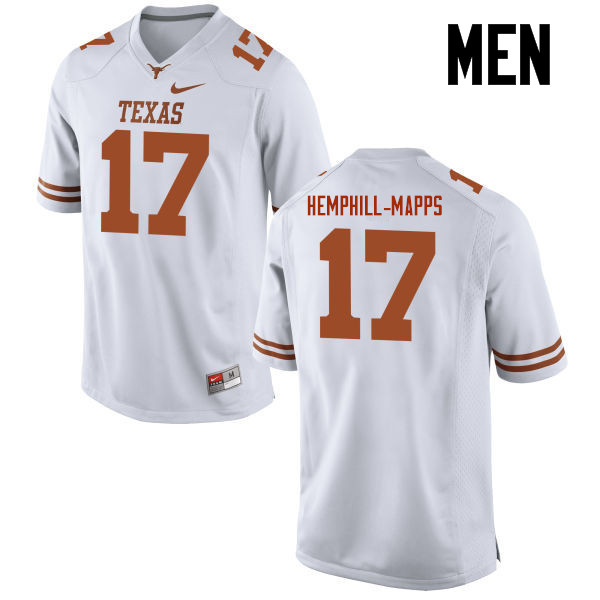 Men #17 Reggie Hemphill-Mapps Texas Longhorns College Football Jerseys-White
